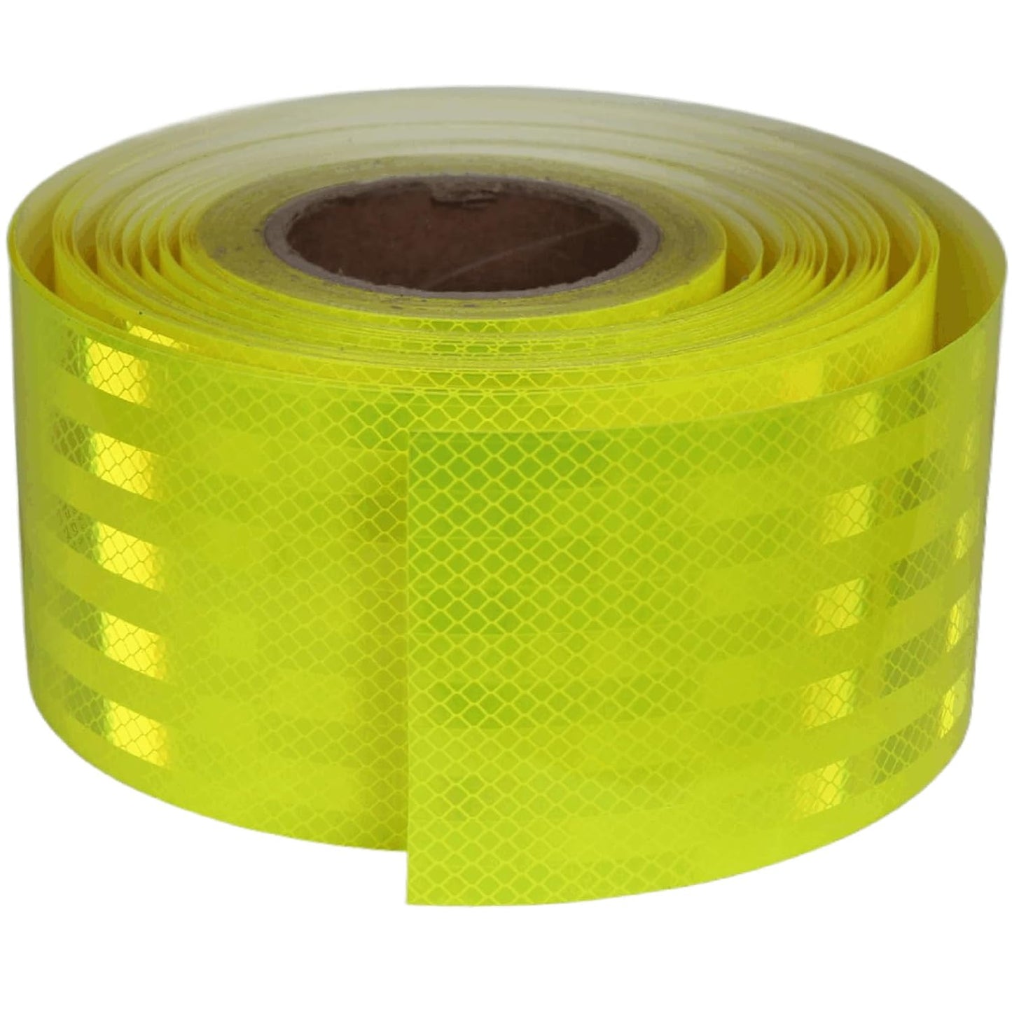 Non Fading Fluorescent Yellow Reflective Tape Outdoor Waterproof 4 inch Wide, High Visibility Warning Safety Industrial Marking Tape (168 feet)