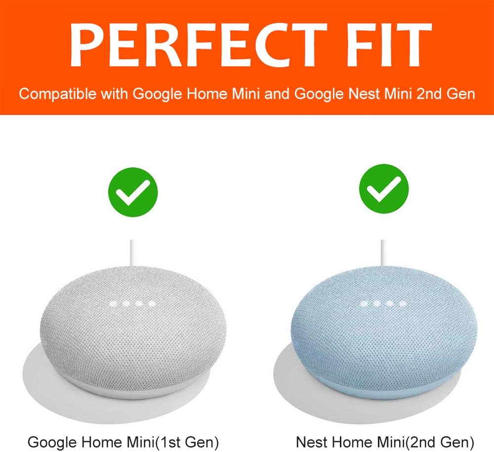 PEF Outlet Wall Mount Holder for Google Nest Mini and Google Home Mini, A Space-Saving Accessories with Cord Management for Google Mini Smart Speaker, No Messy Wires or Screws (3 Pack)