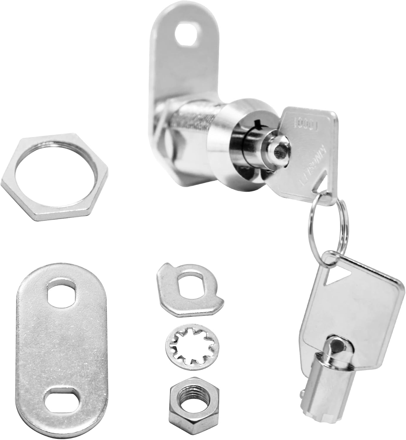 Kingsley Tubular Cam Lock With 7/8" Cylinder-Chrome Finish, Keyed Alike, RV Replacement, Camper, Cabinet, ATM, Vending Machine, Tool Box, File Cabinet, Arcade Lock