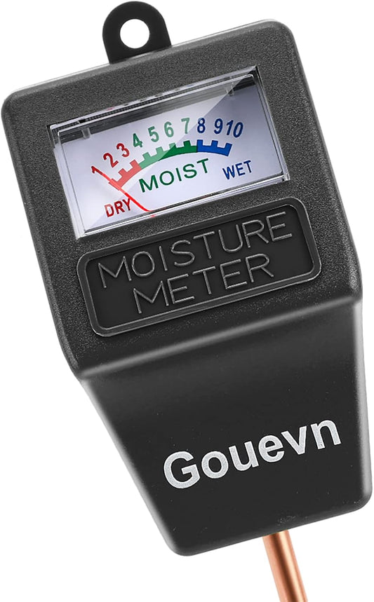 Soil Moisture Meter, Plant Moisture Meter Indoor & Outdoor, Hygrometer Moisture Sensor Soil Tester Plant Water Meter for Potted Plants Garden, No Battery Needed (Black)