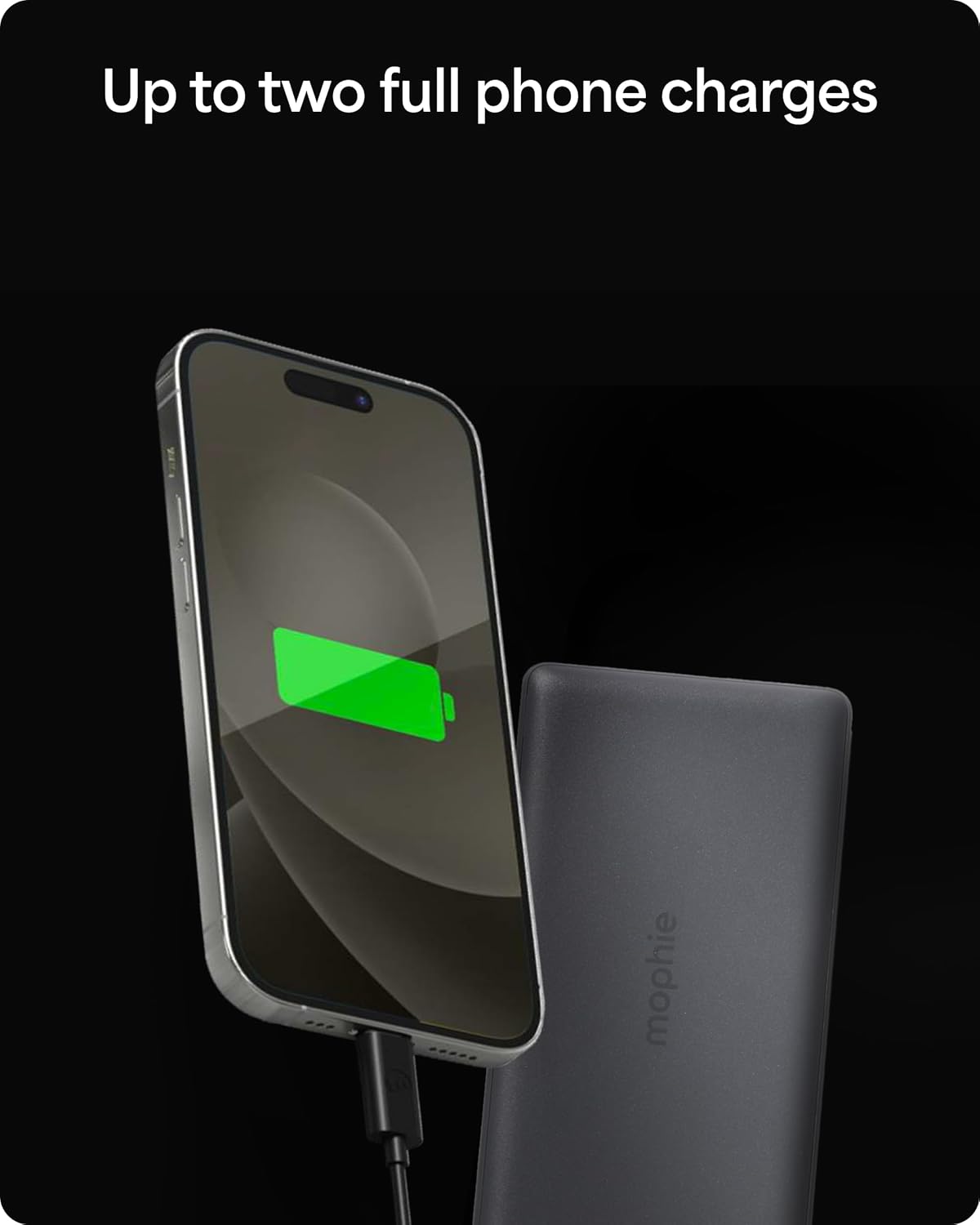 Mophie Powerstation Slim 10,000mAh Power Bank | Thin Everyday Power | 15W, Multi-Device