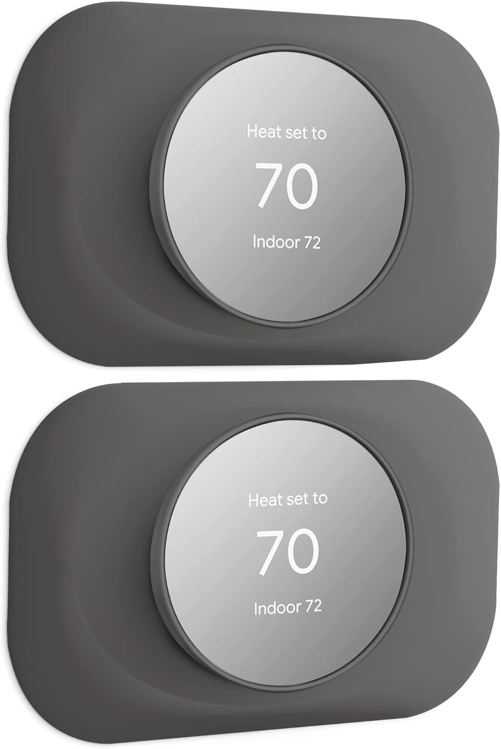 Petrichor Nest Thermostat Wall Plate - Compatible with Google Nest 2020 - Trim Kit, Cover Accessory for Easy Installation (2 Pack Charcoal)