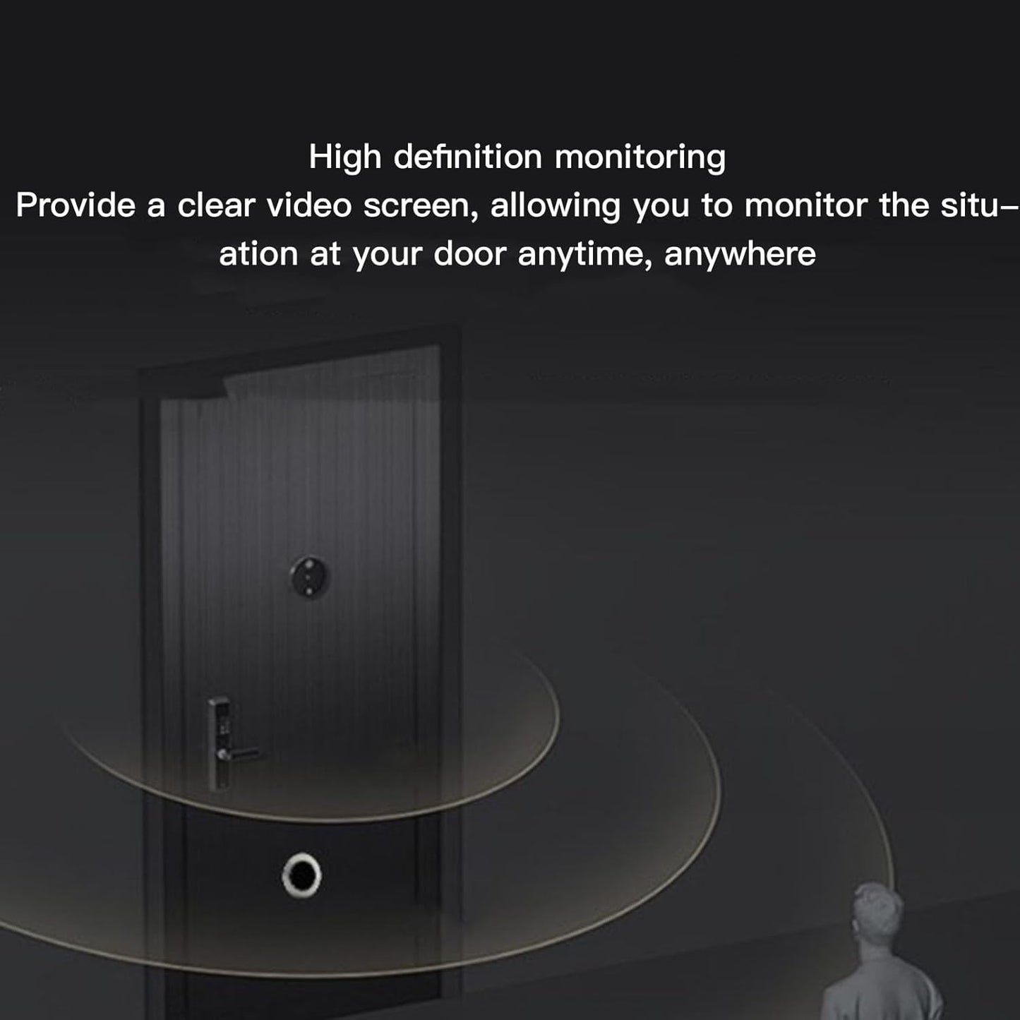 Digital Door Viewer, 1080P Door Peephole Camera with HD Screen, 120° Wide Angle, for TUYA APP, 5000mAh Battery Capacity, for Home Security