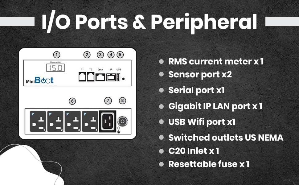 Smart PDU - IP Remote Reboot Power, 4 Switched NEMA 5-15R Outlets