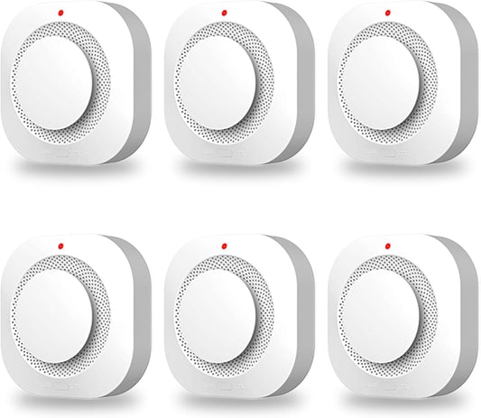 COHANSHANsmoke Detector,Smoke Alarm,fire Alarms Smoke detectors,(Sensor Life of 10 Years) complies with UL Certification,fire Alarm,Smoke detectors,360°Intelligent Detection,Wireless Installation6