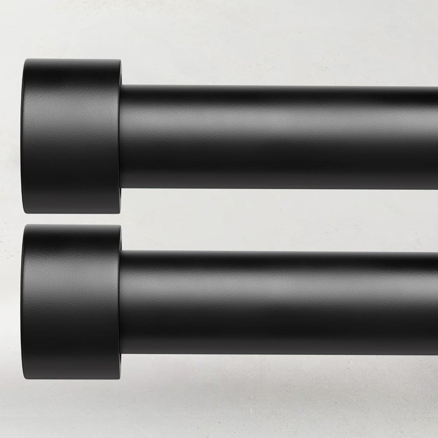2 Pack Curtain Rods for Windows 28 to 48 Inch(2.3-4ft), 1 Inch Black Adjustable Heavy Duty Curtain Rod Set, Modern Outdoor Drapery Rods for Patio Bedroom, Size 32"- 60"