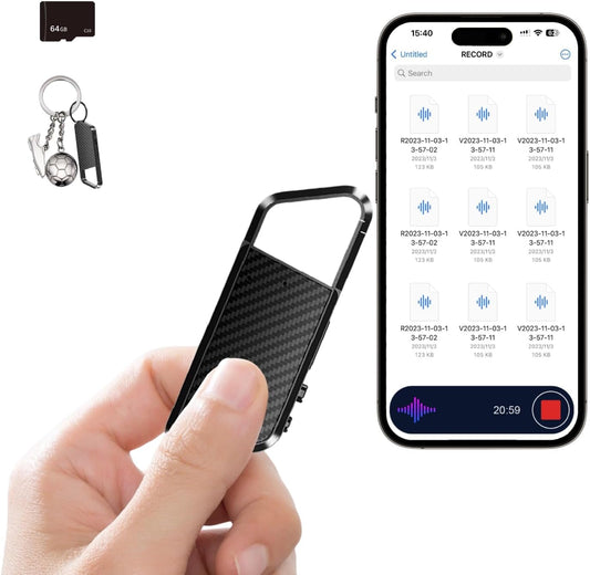 64GB Voice Activated Recorder - Recording Device with 1600H Long Duration Vioce Recorder for Lecture & Meeting - HD Audio Recorder Supporting MP3/WAV Formats