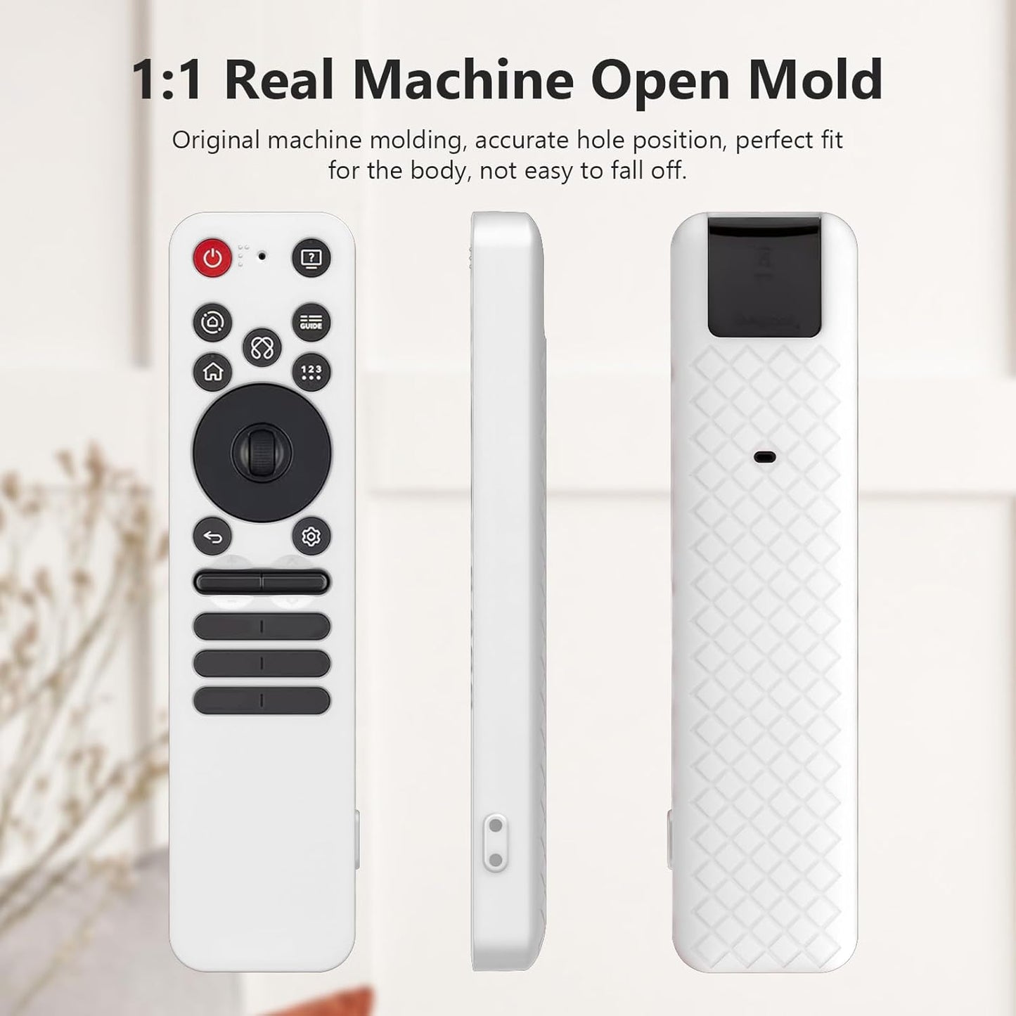 LEFXMOPHY Silicone Remote Cover for LG MR25GA Protective Case Compatible with 2025 LG OLED Smart TV C5 B5 G5 M5 Series Remote - White