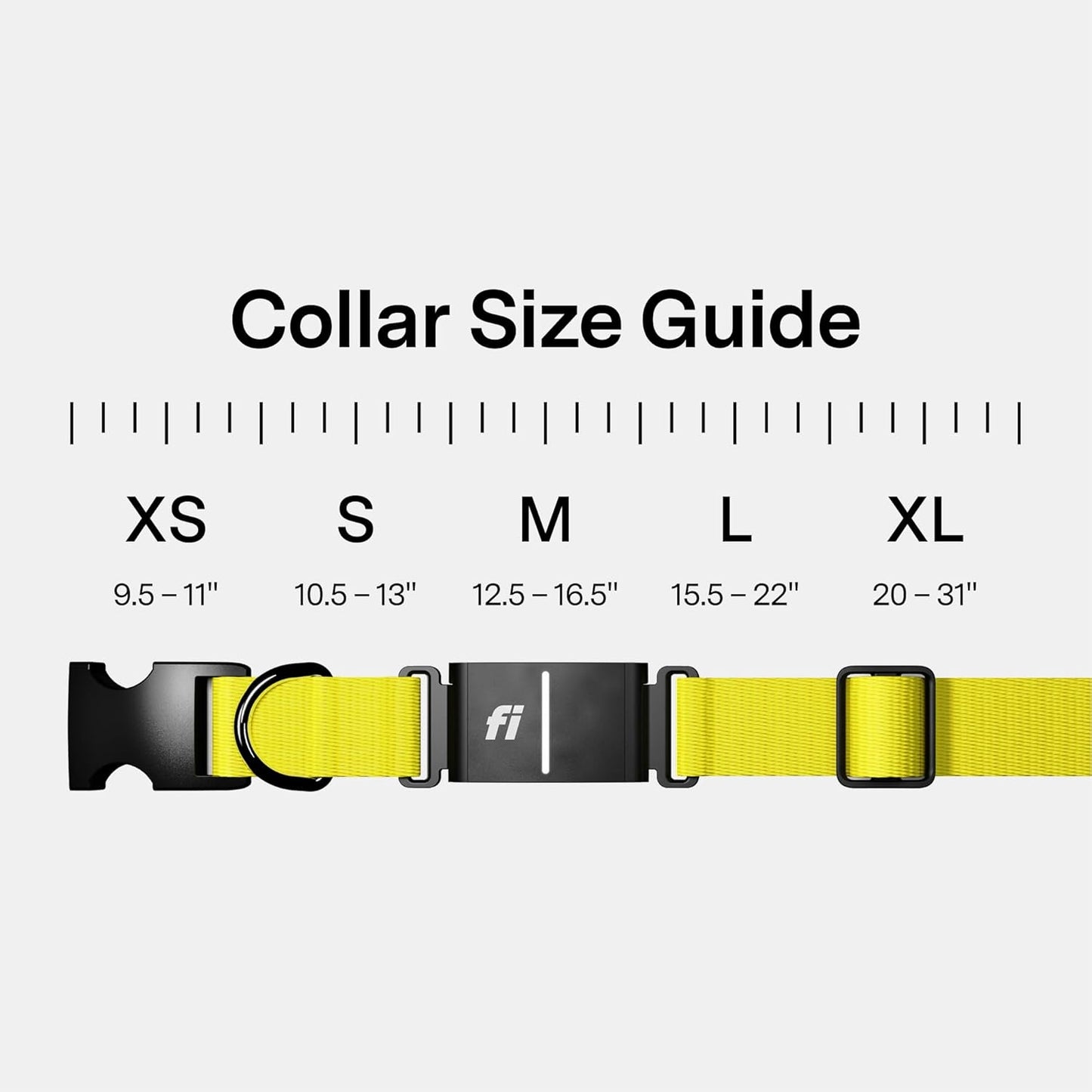 New Fi Series 3+ Smart Dog Tracker Collar [12 Month Membership Included] GPS Tracker for Dogs with Health & Behavior Monitoring, Escape Alerts, Waterproof, LED, Apple Watch Compatible (Yellow, Small)