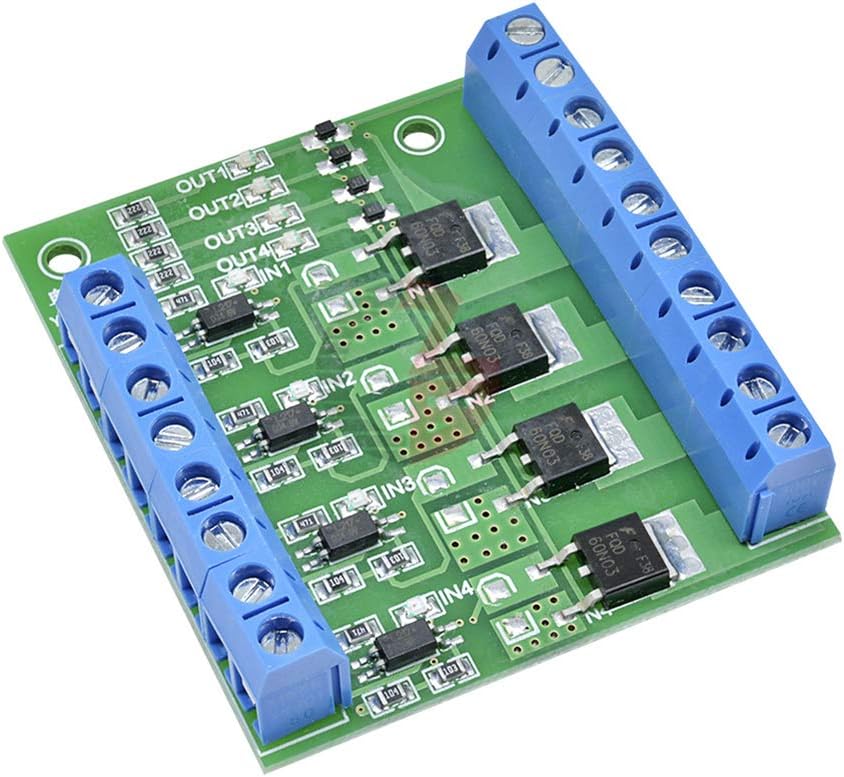 MOSFET Trigger Switch 4 Channel Drive Module 400W DC 3.7-27V 10A Large Power PWM Adjustment Electronic Switch Control Board