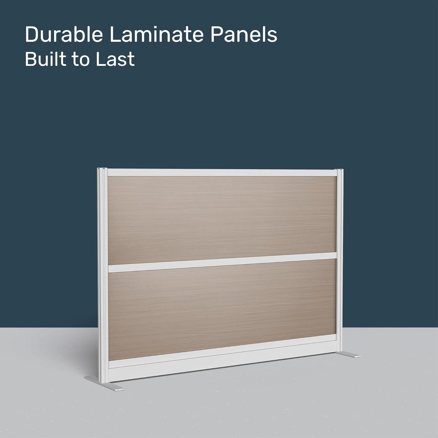 Stand Up Desk Store Oakwood Aesthetic Modular Walls | Room Divider Wall with Durable Woodgrain-Inspired Finish | Modular Office Partition Wall for Offices, Classrooms, and Coworking 70" W x 48" H