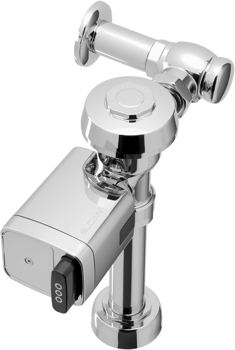 Sloan Royal 111 SFSM Exposed Sensor Water Closet Flushometer, 1.28 GPF Flush Valve - Infrared Sensor w/True Mechanical Override, Single Flush, Fixture Connection Top Spud, Battery Powered, 3910276