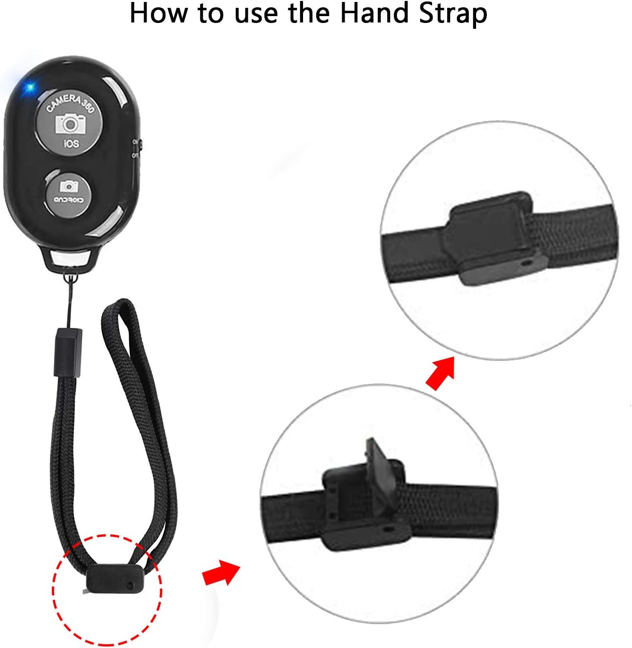 Wireless Remote Shutter for Cellphones and Tablets (3 Pack), AOQIYUE Bluetooth Remote for iPhone/Android Camera Control, Selfie Clicker for Photos and Videos - Wrist Strap Included