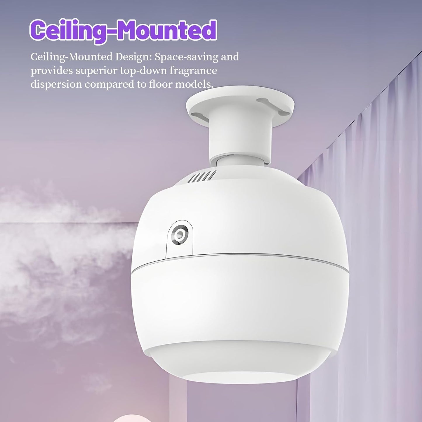 Ceiling-Mounted 3500 Sq.Ft Smart Scent Machine - HVAC System, Whole House Aroma & Hotel Collection Diffuser, Waterless Essential Oil Diffuser for Home, Office,250ML Capacity, Cold Air Tech