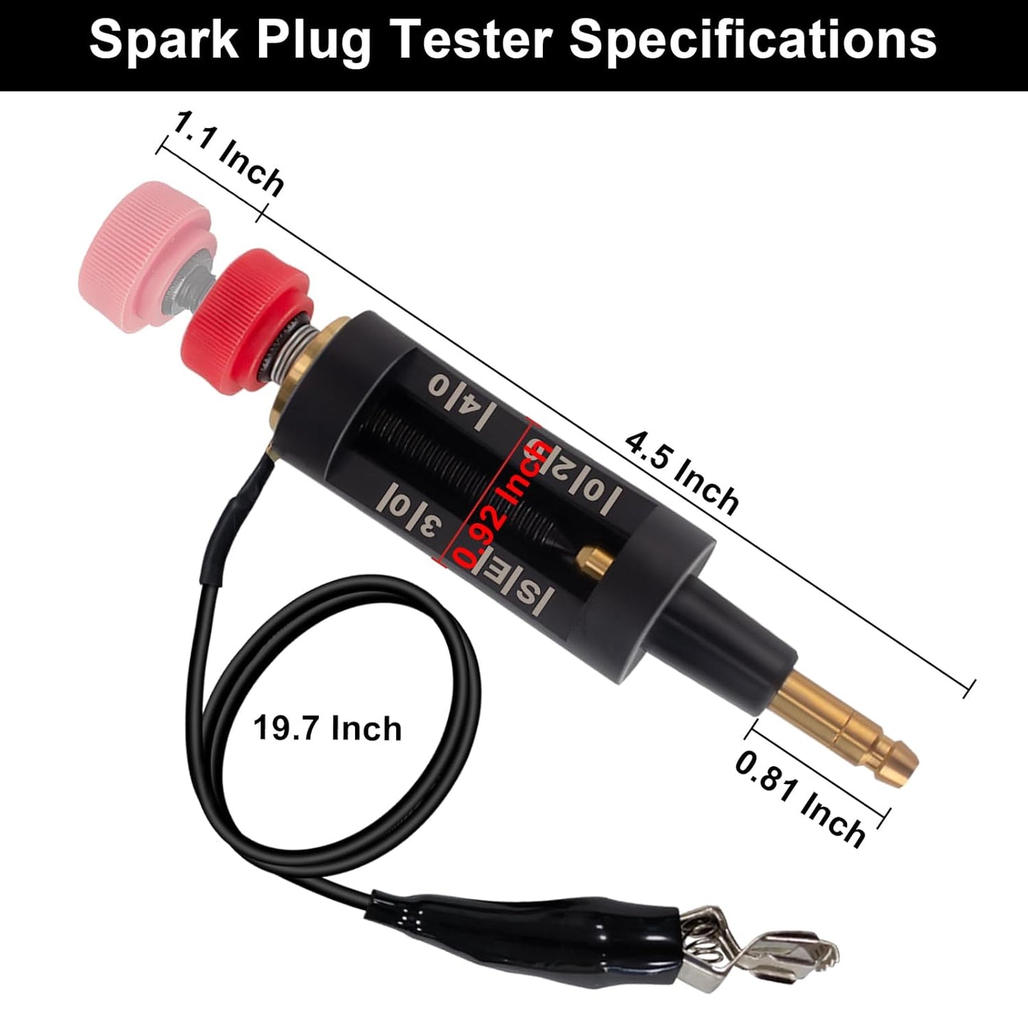 2 PCS Spark Plug Tester, Adjustable Ignition Coil Tester System, Coil Pack Tester, Spark Testers Tool, Spark Checker, Autos Diagnostic Test Tool for Automotive, Small Engines, Lawnmowers