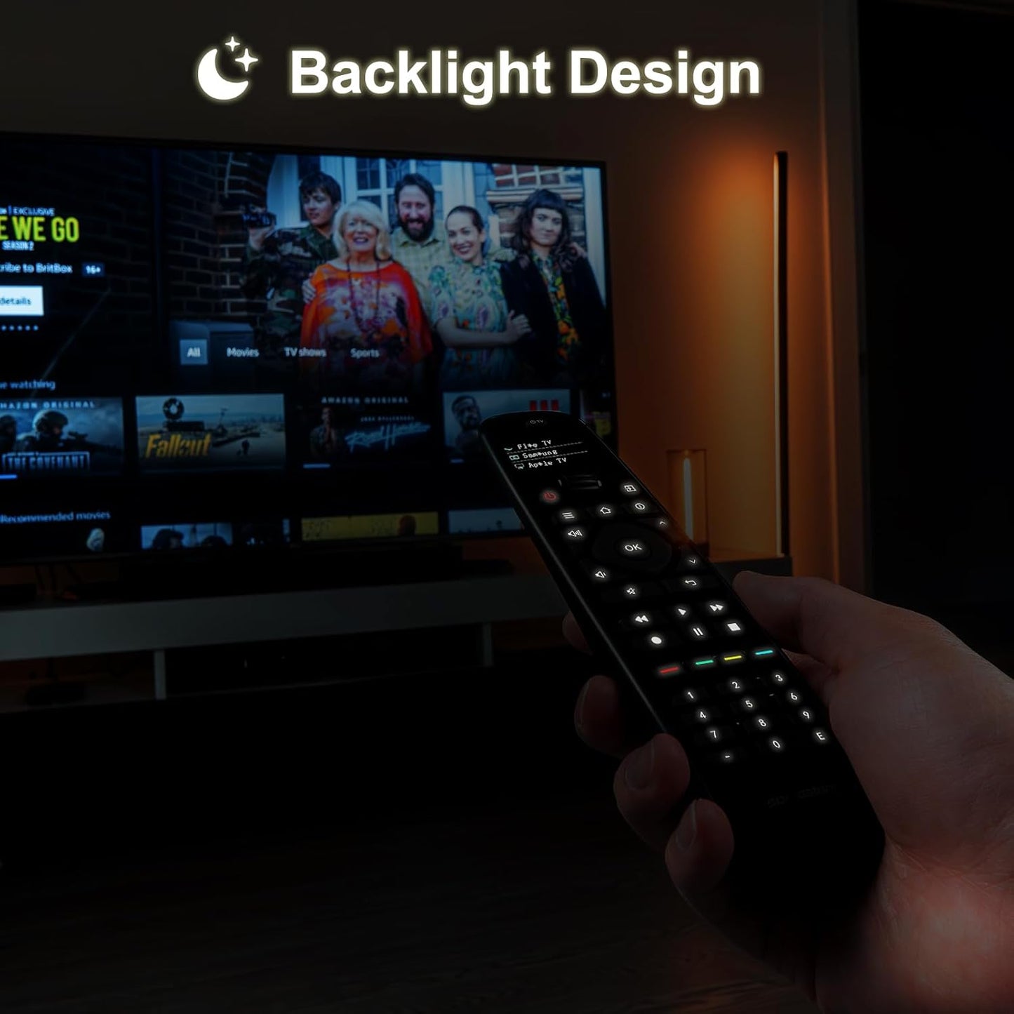 SofaBaton U2 Universal Remote (with Backlight), All-in-One Smart Universal Remote Control with Customized APP for TV/Soundbar/DVD/Blu-ray/Projector and More, Macro Buttons & Extended Infrared Range
