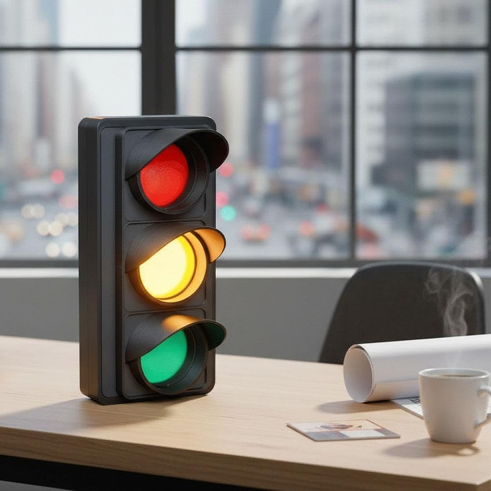 Social Signal Light, USB Powered Traffic Light for Office Desk - Red/Yellow/Green Mood & Status Indicator for Home Office, Privacy No Disturb Lights for Focus, Meetings, Remote Work