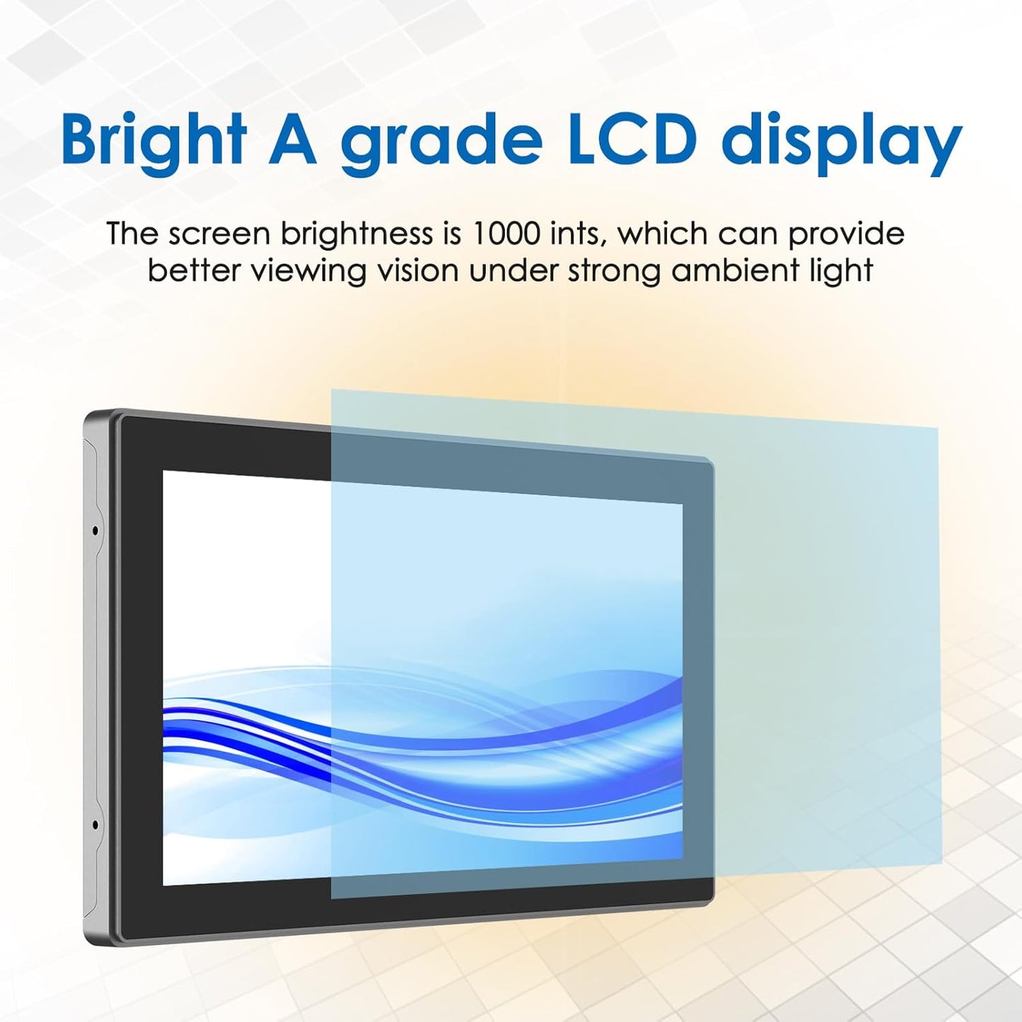13.3 Inch 1000 Nits High Brightness 10 Points Open Frame Touch Display, Industrial PCAP Touchscreen Monitor, VGA+HDMI+DVI Port - 16:9-1920 x1080
