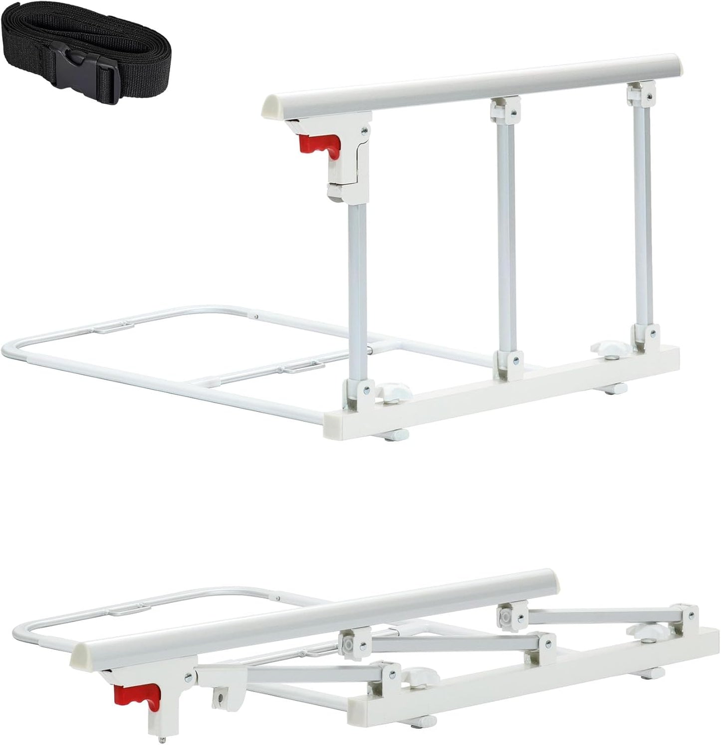 ELENKER Bed Safety Rail, Folding Bed Assist Handle Adjustable Medical Hospital Assistive Devices Bed Railing for Elderly Seniors Adults,28.5"x16.3"