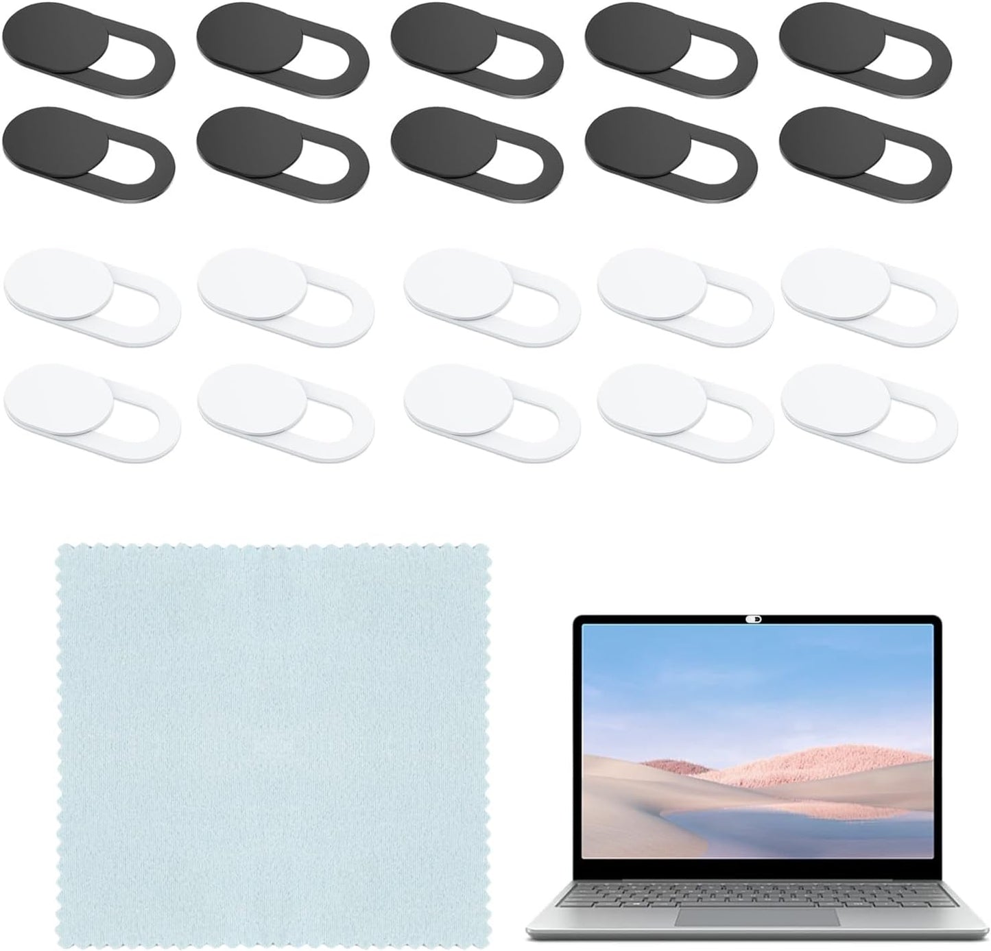 Webcam Cover for Laptop Camera Cover Slide, 20 Pcs Ultra Thin Phone Camera Covers for Laptops, Compatible with MacBook iMac iPad MacBook Pro Computer Laptop Camera Blocker Camera Cover Slide