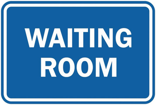 Signs ByLITA Classic Framed Waiting Room (Blue) - Large