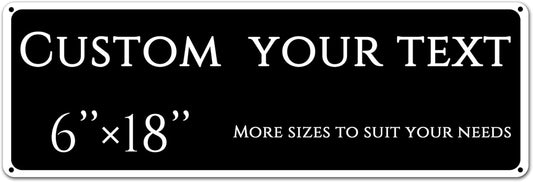 Custom Sign, street signs customized，Aluminum Weatherproof Metal Sign Multiple Sizes, delivery signs for home,Reflective doorplates,Business, Workplace, office, Home, Delivery Signs(6 * 18 Inch)