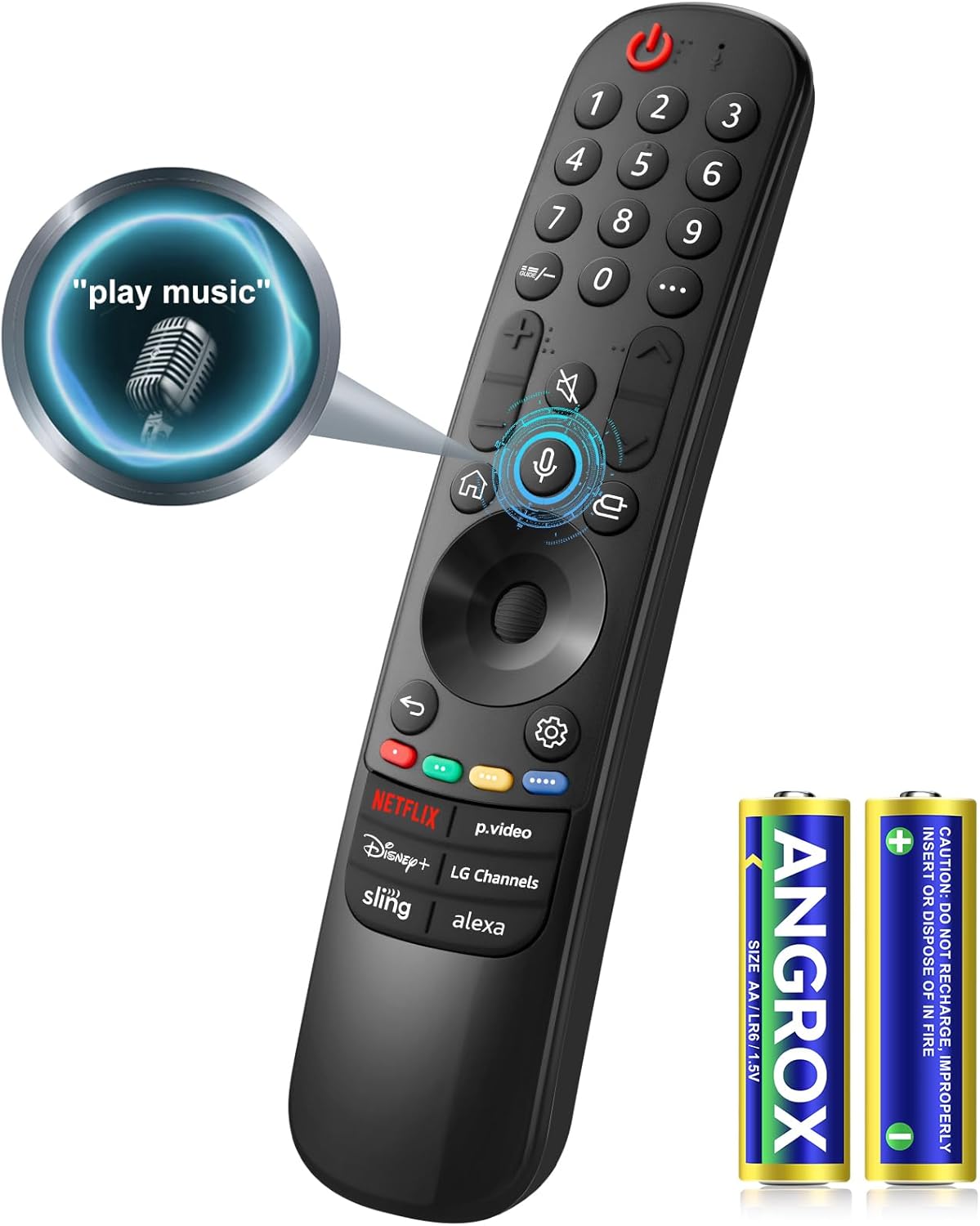 Voice Magic for LG-TV-Remote Control Replacement, for Magic Remote MR21 MR22 MR23 MR24GA with Battery, with Voice Recognition and Pointer Function