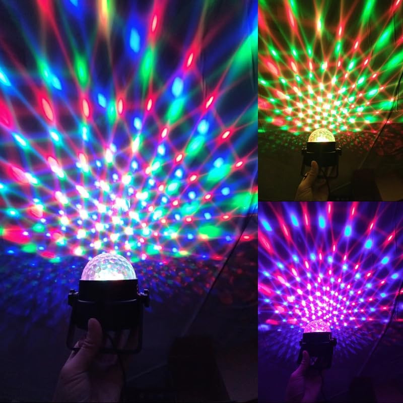 Party Lights Disco Ball LED Sound Activated, RBG Disco,dj Lights, Powered Stage Light for Home Room Dance Parties Birthday Bar Karaoke Xmas Wedding Show