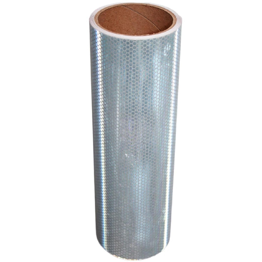 Non Fading Silver Reflective Tape 12 inch Wide, Outdoor Waterproof Safety Adhesive Stickers, High Visibility Industrial Marking Tape (11 feet)