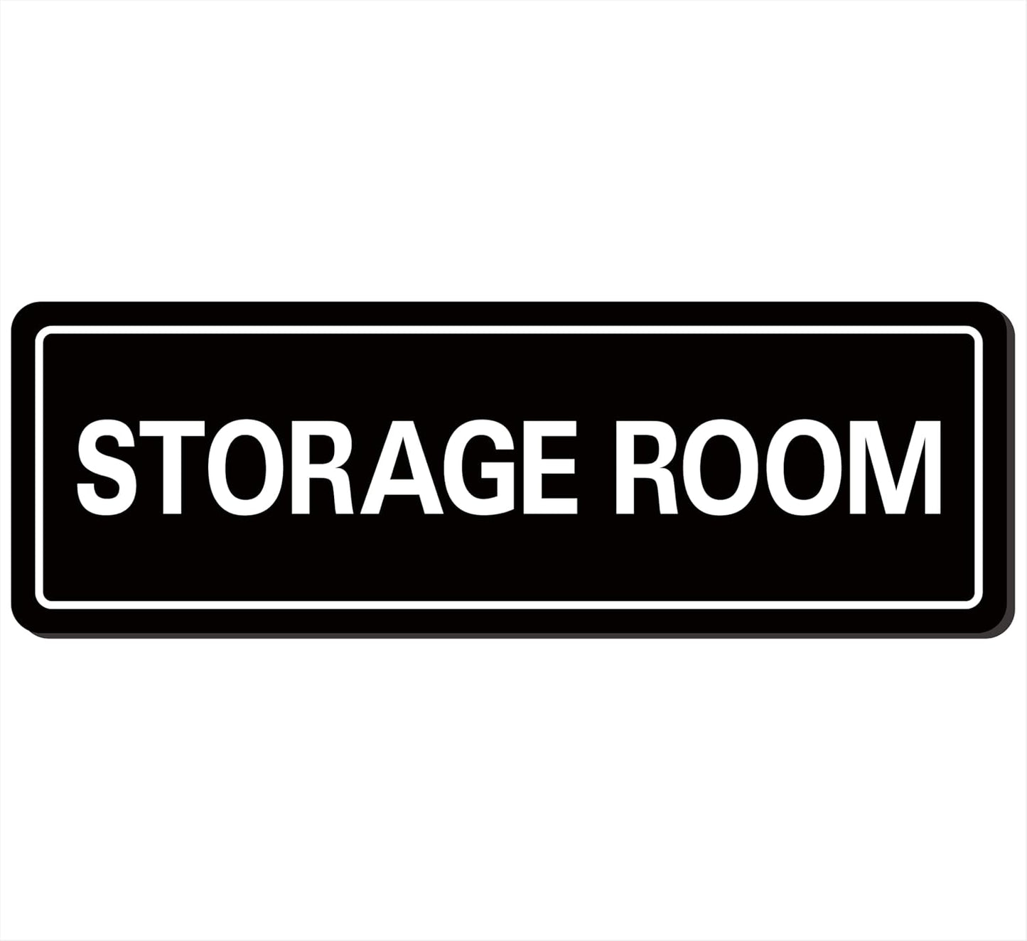Storage Room Sign - Premium Durable Acrylic Material, Super Strong Self-adhesive, Quick Installation, Suitable for Your Home and Business (9 × 3 Inches, Black)
