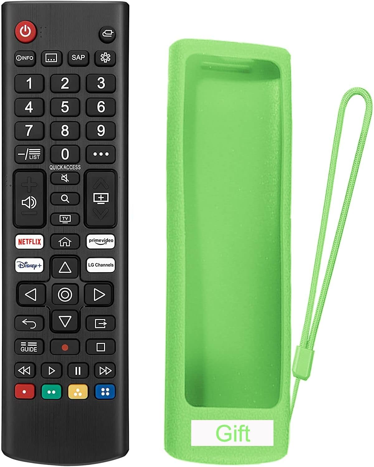 Universal TV Remote Control for LG TV + Night Glow Remote Case, Replacement for LG Remote Control Compatible with All LG Smart TV Models (LCD LED UHD OLED QNED NanoCell 4K 8K,etc)
