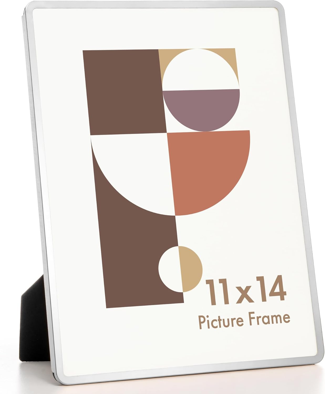 Axeman 11x14 Picture Frame-Metal Rounded Corner Frame 11x14, 11''x14''Photo Frame with Tempered Glass,Tabletop and Wall Display, One-Piece 11 By 14 Metal Picture Frame for images, Silver
