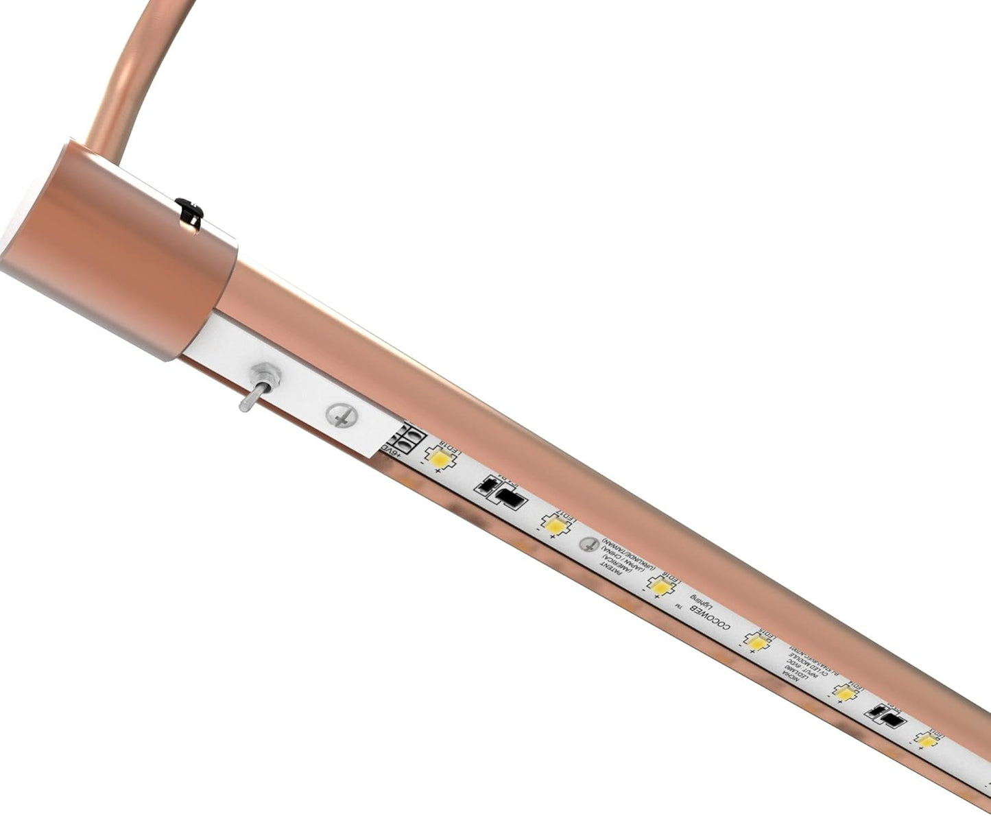 Cocoweb 30 Inch Tru-Slim Copper Picture Light - LED, 2700K, Adjustable Arm, Plug-in, Toggle Switch, Sleek and Compact Design