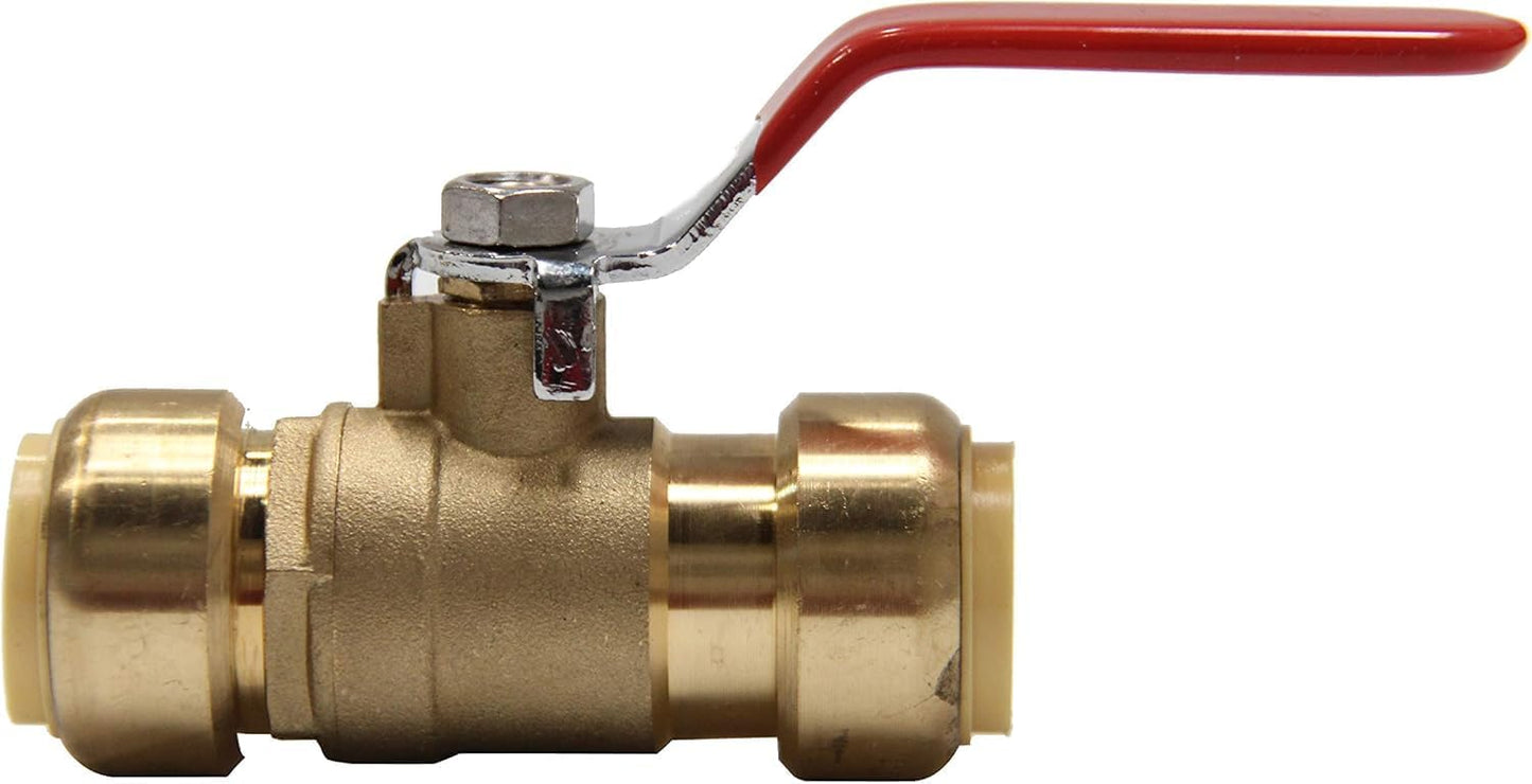 (Pack of 10) EFIELD 1 Inch Push-Fit Full Port Ball Valve with a Disconnect Clip Tool, UPC Certified,(PF-VALVE019-10PCS)