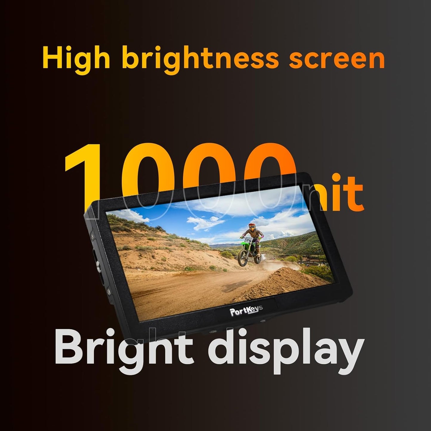 Portkeys HD7H 7'' Camera Monitor 1000nit High Brightness Field Monitor with Top Shortcut Keys Suitable for DSLR Camcorder