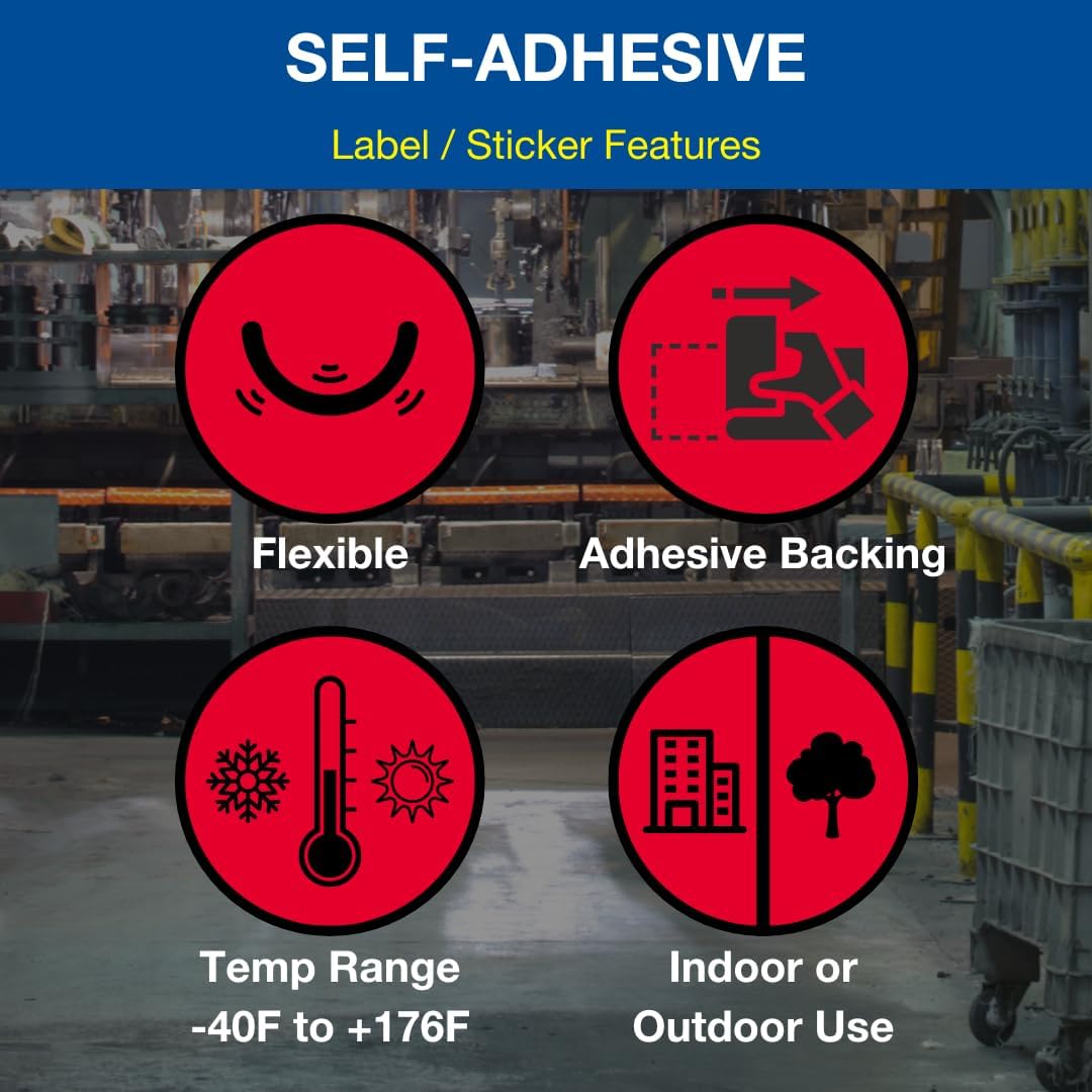 ComplianceSigns.com DANGER Arc Flash And Shock Hazard Appropriate PPE ANSI NFPA 70E Safety Label Decal, 5x3.5 inch 100-Pack Vinyl for Electrical, American Made Safety Signs for the Workplace