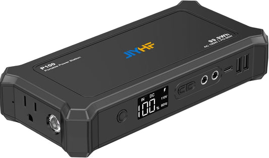 JIYHF Portable Power Bank with AC Outlet - 99.9Wh Backup Battery, 100W AC & 65W USB-C PD Fast Charging Ideal for Outdoor Work, Compatible with iPhone16/15 Series, iPad, MacBook, Laptop