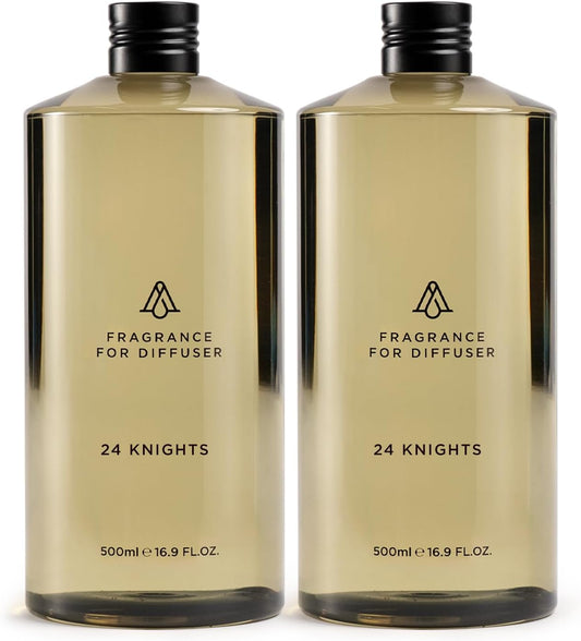 AromaPlan Hotel Scents 24 Knights 16 Fl Oz 2 Pack (946ml), Home Luxury Aroma & Hotel Fragrance Diffuser Oil- Hotel Diffuser Oil for Aromatherapy- USA Made, Bigger Bottle, Bolder Aroma & Longer Lasting