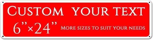 custom street sign,Create Your Own Sign,reflective,double-sided,Aluminum Weatherproof Metal Sign Multiple Sizes, Customize for Office, Business, Workplace, office, Home, Delivery Signs(6 * 24 Inch)