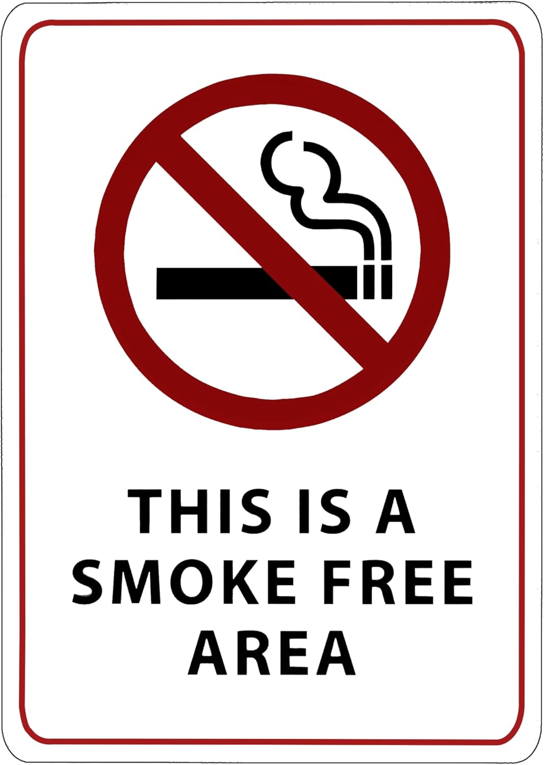 This is a Smoke Free Area Sign - ADA Compliant Digitally Printed Text Wall Sign - No Smoking in This Area Signs for Offices, Businesses, Hotels, and Restaurants - Plastic 5” x 3.5”