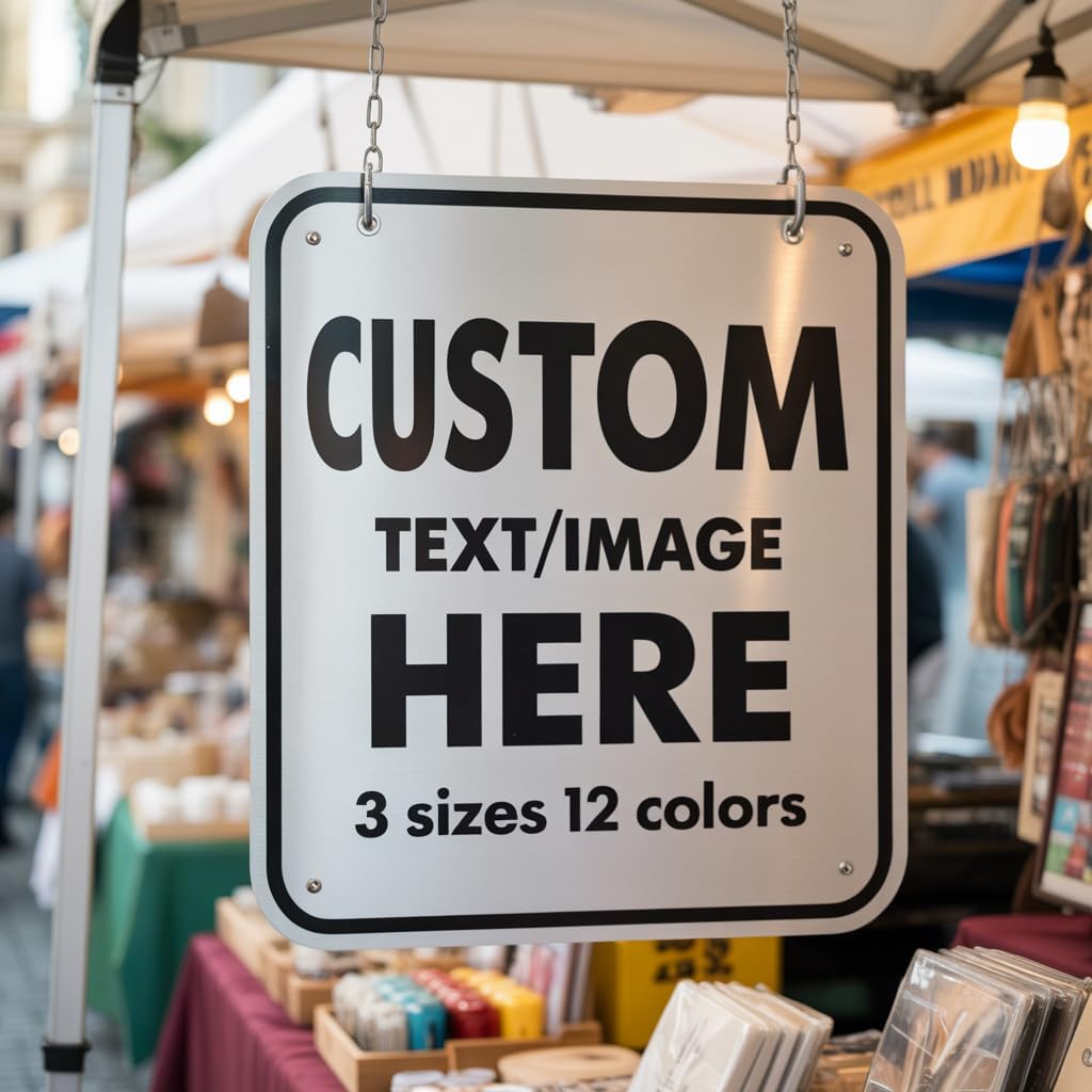 Custom Aluminum Signs – Personalized Weatherproof Metal Signs for Indoor & Outdoor Use – Multiple Sizes – Add Text/Logo – Optional Reflective & Double-Sided Printing – for Home, Business, Hazard, Garden, Door & Commercial Use (square, 36x36inch)