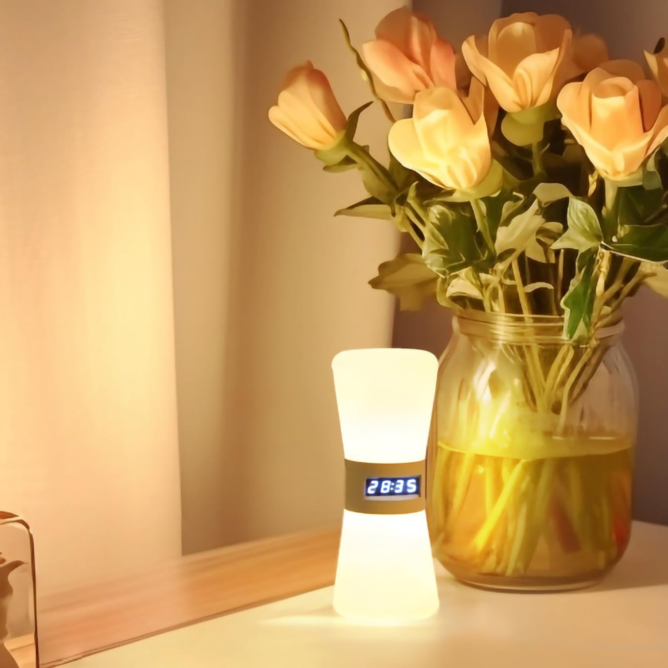 LED Visual Timer Sand Hourglass, Digital Countdown Clock with Flowing Light, Pomodoro and Productivity Timer for Kids, Focus, Study, Meditation