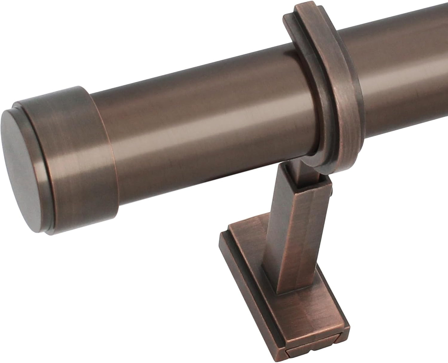BlastHome® Non-Adjustable Luxury Curtain Rods for Windows, 1 ¼” Rod Set, 7 foot Fixed Length (Two Rods Connect for a Seamless Look), Oil Rubbed Bronze