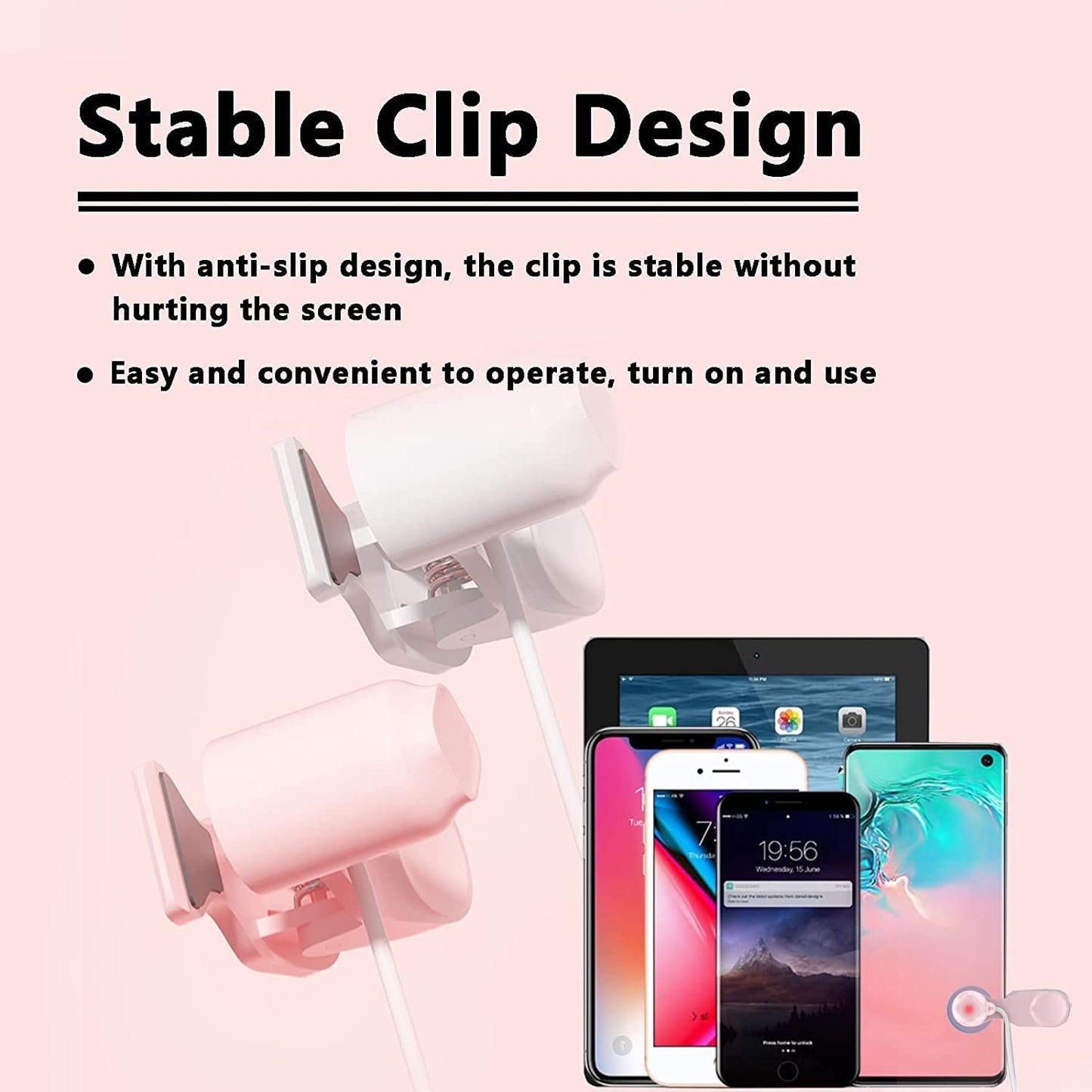 Annrybor Screen Auto Clicker For Phone:3 Speed Physical Tapper, Simulated Finger Continuous Click, Compatible With Android And IOS, Suitable For Tik Tok Live, Lightning Deal, Reward Tasks (PINK)