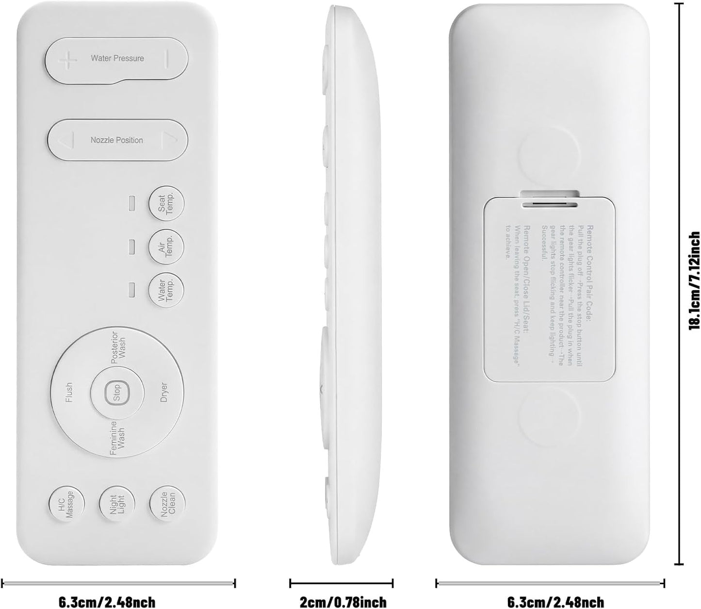 Remote Control is Suitable for Casta Diva/EPLO/HOROW Smart Toilet seat Toilet Remote Control