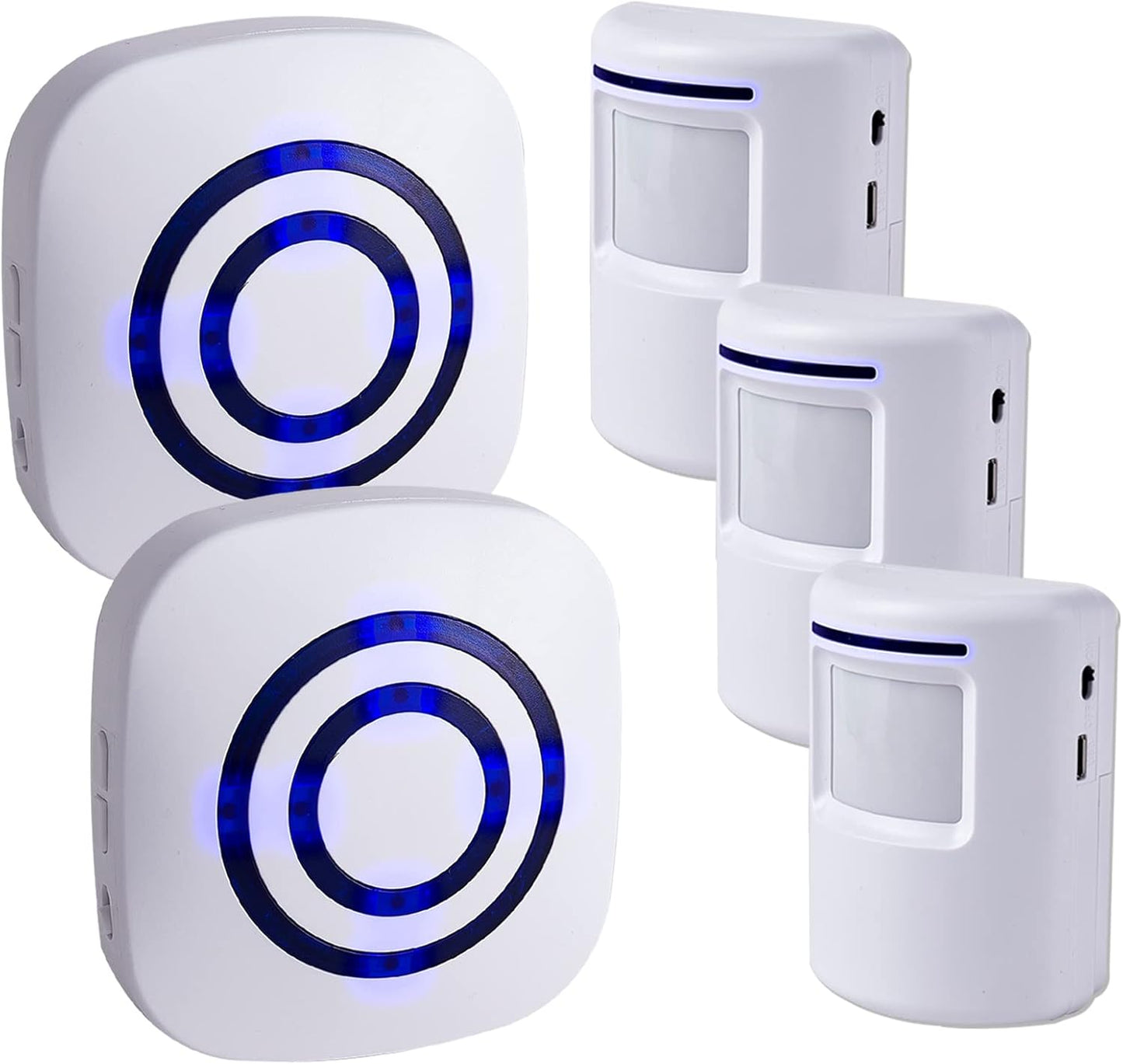Motion Sensor Alarm - Seanme Wireless Driveway Alarm 100m Long Distance Signal Transmission, Home Security Alarm System Motion Sensor Doorbell with 38 Chime Tunes, 4 Volume Levels