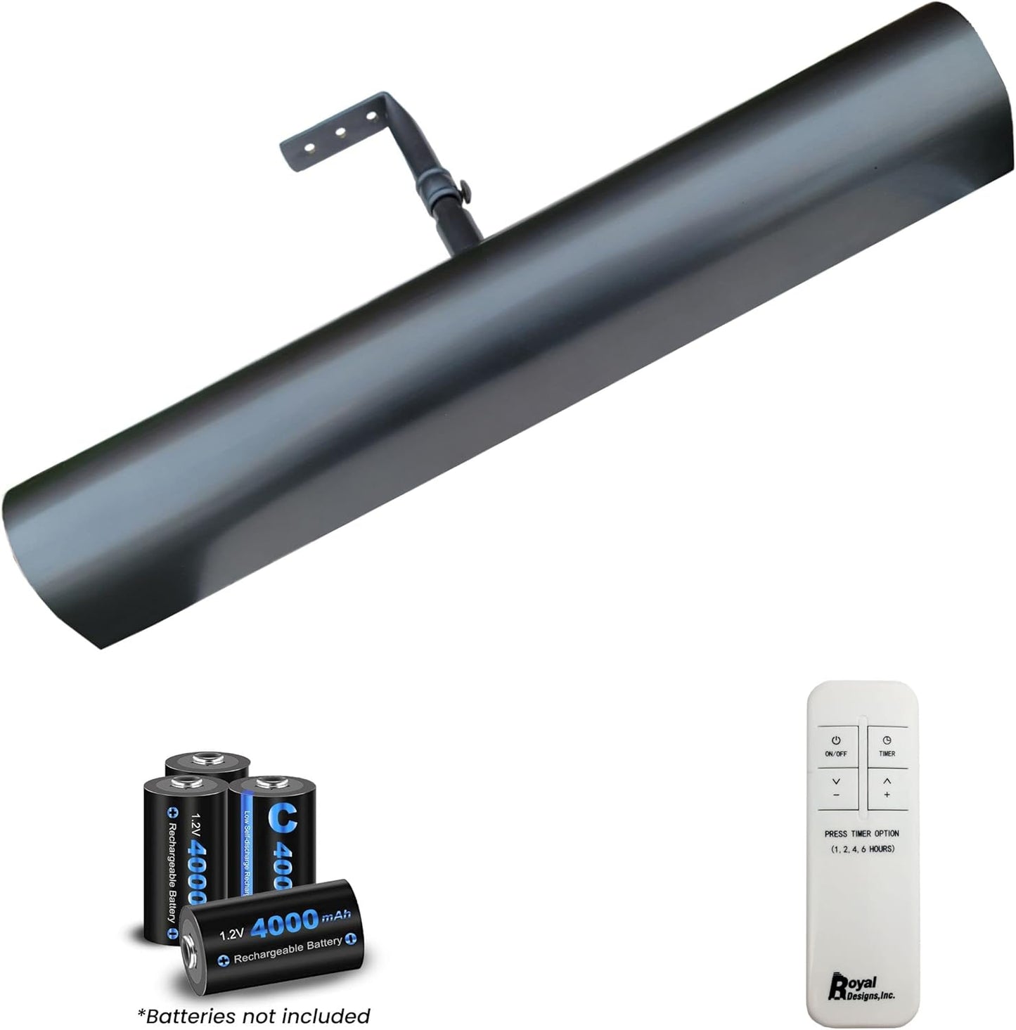 Royal Designs, Inc. Cordless Remote Control LED Picture Light, Dimmable with Timer Function, Oil Rubbed Bronze, 14.75 Inches