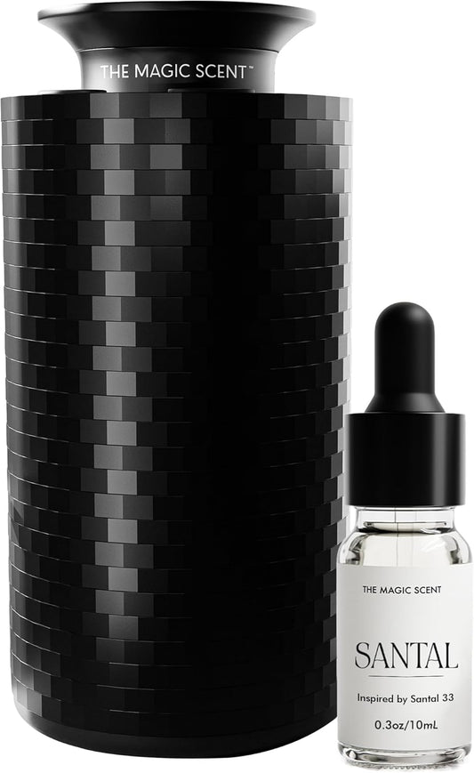 The Magic Scent Mini USB Car Diffuser - Waterless Scent Machine for Home & On-The-Go - Intensity Control & Timer - Waterless Oil Diffuser - Rechargeable Car Air Freshener Diffuser up to 400 sq. ft.