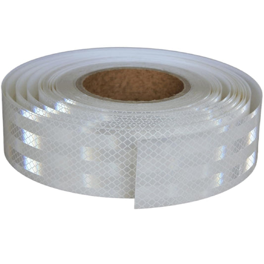 Non Fading White Reflective Tape Outdoor Waterproof 2 inch Wide, High Visibility Warning Industrial Marking Tape,Safety Stickers (168 feet)