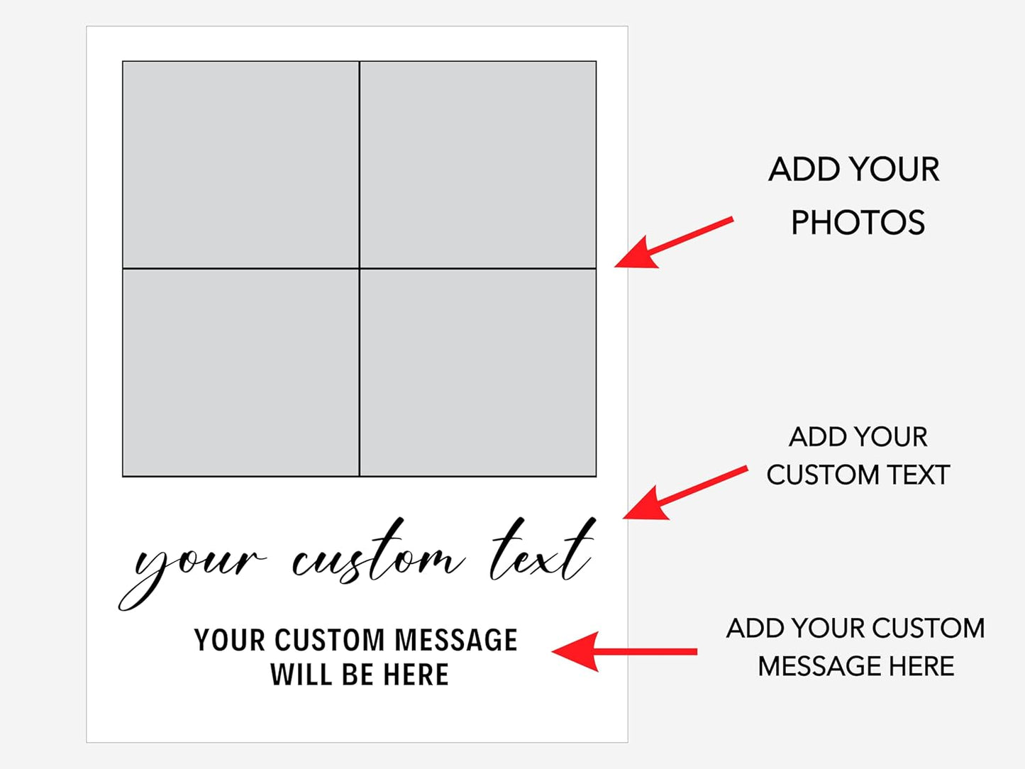 Personalized Photo Plaque Print with Wooden, Acrylic, Led Light Stand - Gift for Bestfriend for Her Gift for Him Photo Collage Bestie Gifts Custom Couples Gift Gifts for Wife, Christmas Gifts for Her, Thanksgiving Gifts